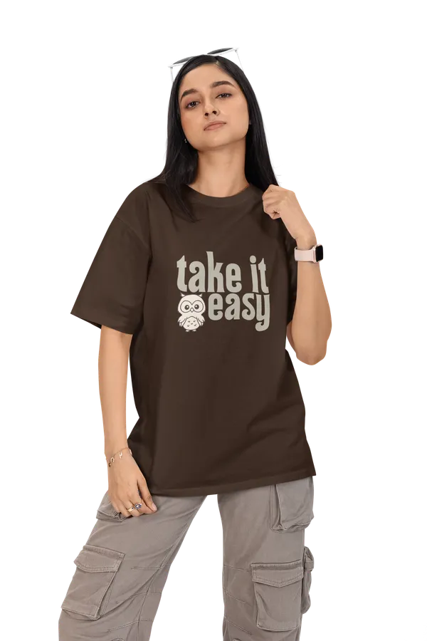 Unisex_Brown_Cotton_Printed_Oversized_T-shirt