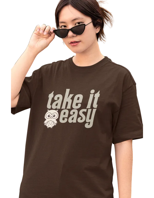 Unisex_Brown_Cotton_Printed_Oversized_T-shirt