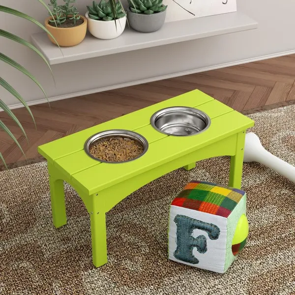 Yellow_Double_Elevated_Feeder_Wooden_Large_Dog_Food_Dinner_Pet_Stand_Cat_Feeder_Stand_With_2_Stainless_Steel_Small_Bowls