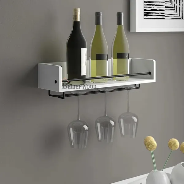 White_Wooden_Iron_Wall_Mounted_Wine_Rack_and_Bottle_Holder_Stand