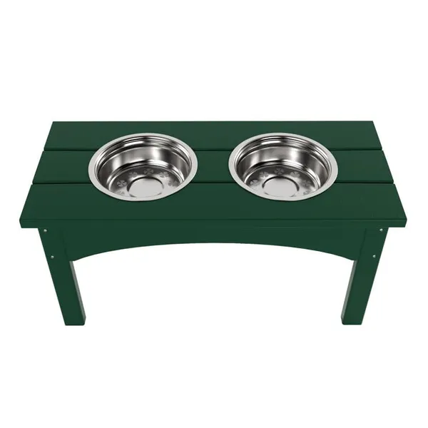 Dark_Green_Double_Elevated_Feeder_Wooden_Large_Dog_Food_Dinner_Pet_Stand_Cat_Feeder_Stand