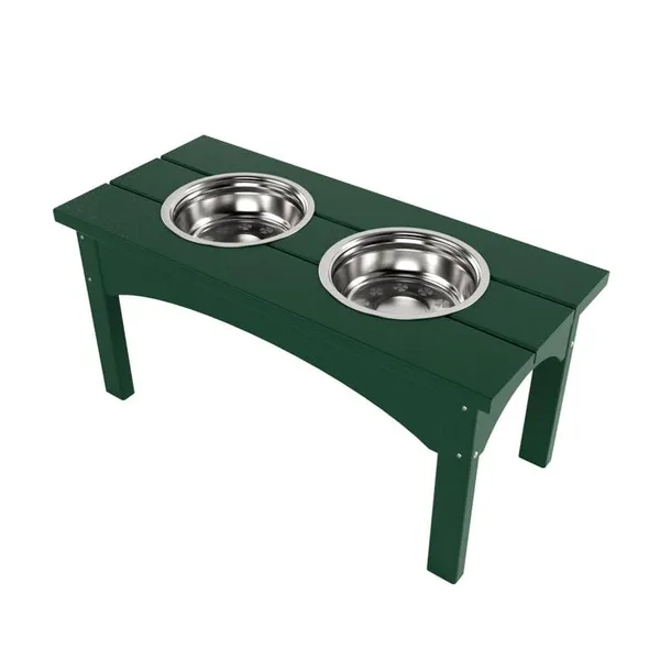 Dark_Green_Double_Elevated_Feeder_Wooden_Large_Dog_Food_Dinner_Pet_Stand_Cat_Feeder_Stand