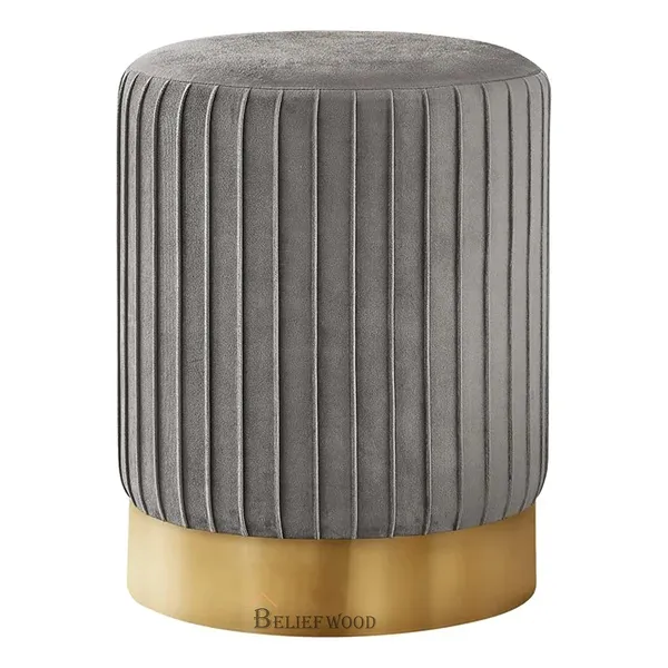 Grey_Modern_Sitting_Stool_with_Iron_Frame_|_Cushion_Puffy_Stool_And_Comfortable_Seat
