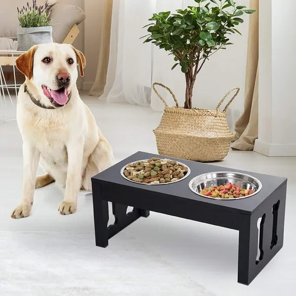 Black_Wooden_Large_Dog_Pet_Stand_Modern_&_Elegant_Wood_Elevated_Dog_Bowls/Cat_Bowls