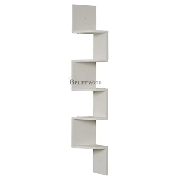 White_Modern_Wall_Corner_|_Zig_Zag_Wall_Corner_Hanging_Shelf