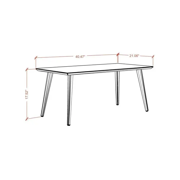 White_Modern_Rectangular_Shape_Coffee_Table_With_Solid_Legs_Nesting_Table_Coffee_Table_Side_Table_End_Table_For_Living_Room
