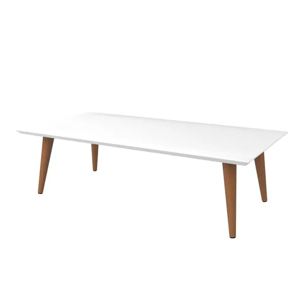 White_Modern_Rectangular_Shape_Coffee_Table_With_Solid_Legs_Nesting_Table_Coffee_Table_Side_Table_End_Table_For_Living_Room