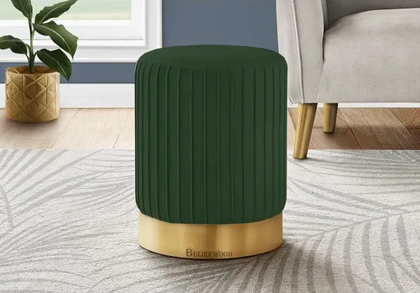 Brown_Modern_Sitting_Stool_with_Iron_Frame_|_Cushion_Puffy_Stool_And_Comfortable_Seat