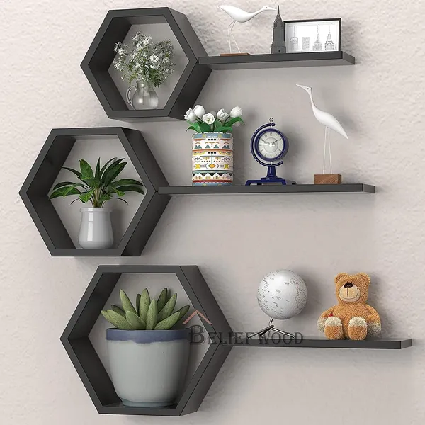 Set_of_6_Black_Wooden_Hexagon_Floating_Wall_Shelves