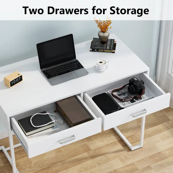 BELIEF_WOOD_Modern_Computer_Desk_with_Drawers_Writing_Desk_Study_Desk_Style_Laptop_Table_for_Office_Home_Console_Table_for_Living_Room_Multipurpose_Table_for_Home_Decor_