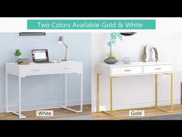BELIEF_WOOD_Modern_Computer_Desk_with_Drawers_Writing_Desk_Study_Desk_Style_Laptop_Table_for_Office_Home_Console_Table_for_Living_Room_Multipurpose_Table_for_Home_Decor_