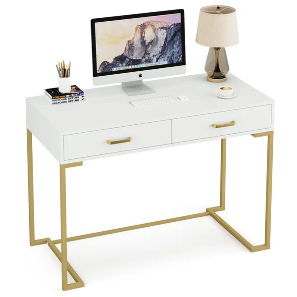 BELIEF_WOOD_Modern_Computer_Desk_with_Drawers_Writing_Desk_Study_Desk_Style_Laptop_Table_for_Office_Home_Console_Table_for_Living_Room_Multipurpose_Table_for_Home_Decor_