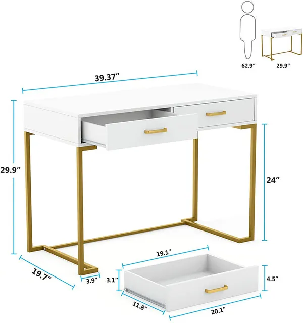BELIEF_WOOD_Modern_Computer_Desk_with_Drawers_Writing_Desk_Study_Desk_Style_Laptop_Table_for_Office_Home_Console_Table_for_Living_Room_Multipurpose_Table_for_Home_Decor_