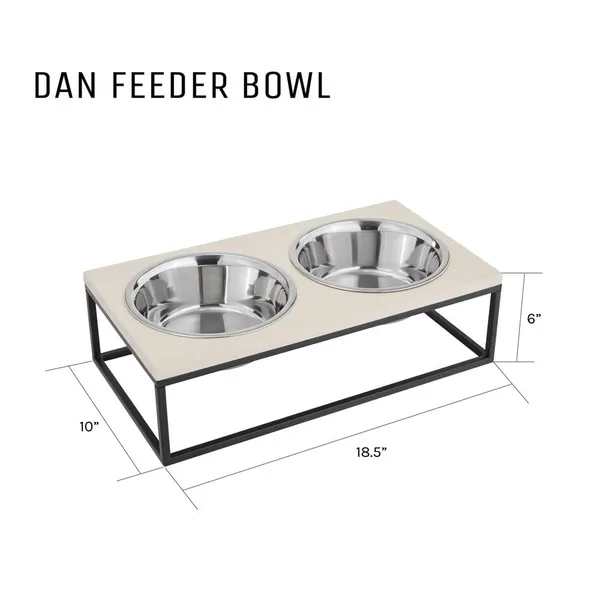 TANSH_CRAFTS_Dog_Bowl_Stand_Elevated_Cat_Food_Bowls_with_2_Stainless_Steel_Bowls_Pet_Bowls_Stand_Feeder_with_Non-Slip_Mat_for_Kitten_or_Puppy_Anti_Vomiting_for_Cat_and_Dog