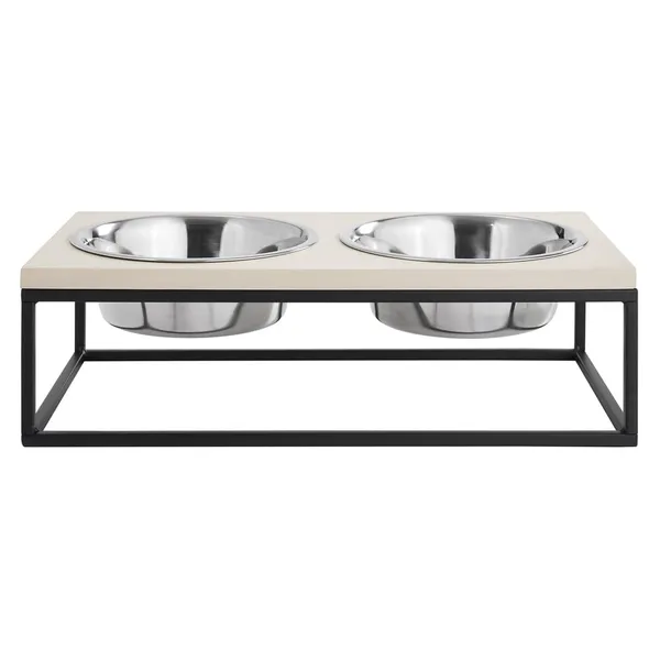 TANSH_CRAFTS_Dog_Bowl_Stand_Elevated_Cat_Food_Bowls_with_2_Stainless_Steel_Bowls_Pet_Bowls_Stand_Feeder_with_Non-Slip_Mat_for_Kitten_or_Puppy_Anti_Vomiting_for_Cat_and_Dog
