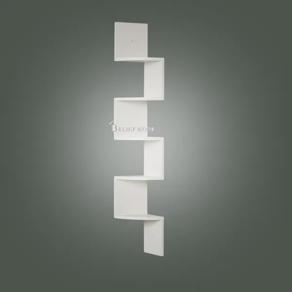 White_Modern_Wall_Corner_|_Zig_Zag_Wall_Corner_Hanging_Shelf