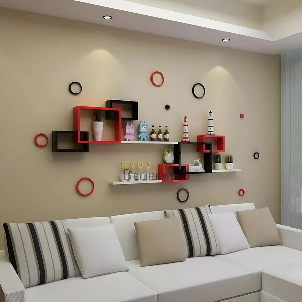 Wall_Mounted_Interlocking_Cube_Set_of_9_Design_Wall_Shelves_for_Bedroom_Living_Room_Bathroom_&_Kitchen_Cube_with_3_Shelves_for_Living_Room,_Bedroom_(Red_&_Black)