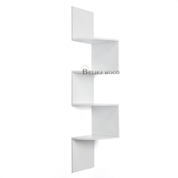 White_Modern_Wall_Corner_|_Zig_Zag_Wall_Corner_Hanging_Shelf
