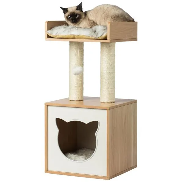 Modern_Cat_CondoTower_House_Tree_Multi-Level_Small_Cat_House_Hammock_and_Condo,Stable_Cat_Tower_Cat_Condo_Pet_Play_House