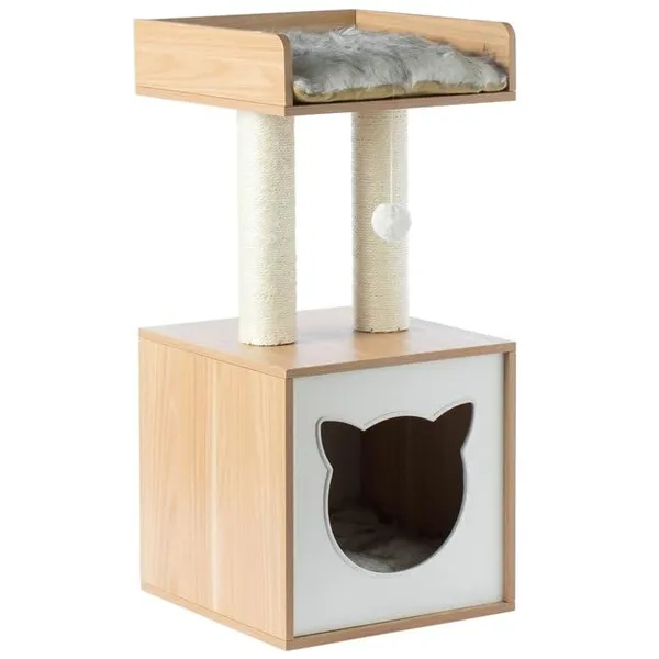 Modern_Cat_CondoTower_House_Tree_Multi-Level_Small_Cat_House_Hammock_and_Condo,Stable_Cat_Tower_Cat_Condo_Pet_Play_House