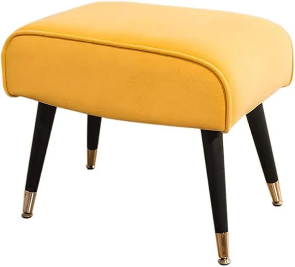 Modren_Ottman_|_Footrest_for_Living_Room_Home__&__Office_|_Bench_Seat_Stool_Fabric_Velet,_Shoe_Change_Bench,_(Yello)