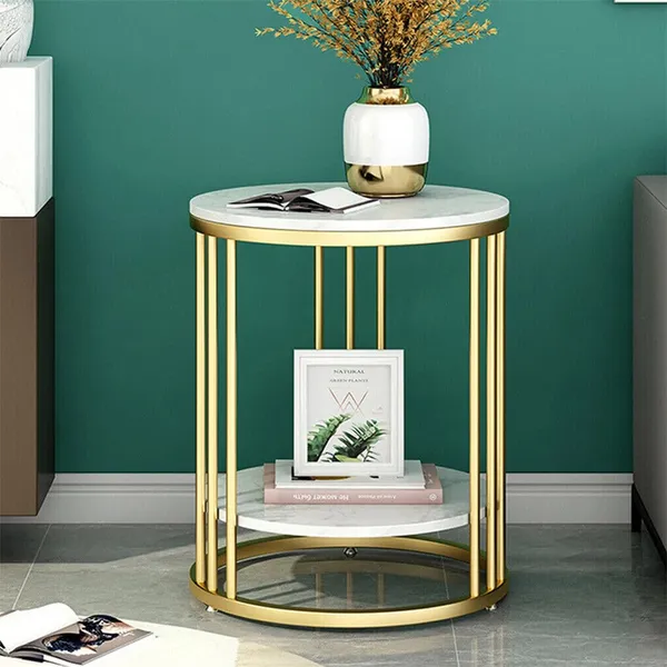 White_Modern_Round_Side_Table_with_2-Tier_Double_Top