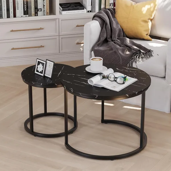Nesting_Coffee_Table_Set_of_2,_Round_Coffee_Table_Wood_Top_Home_D?cor_Furniture_Round_Side_Coffee_End_Table_Side_Tables_for_Living_Room_Or_Lounge__&__Office.._(Black_(Black))
