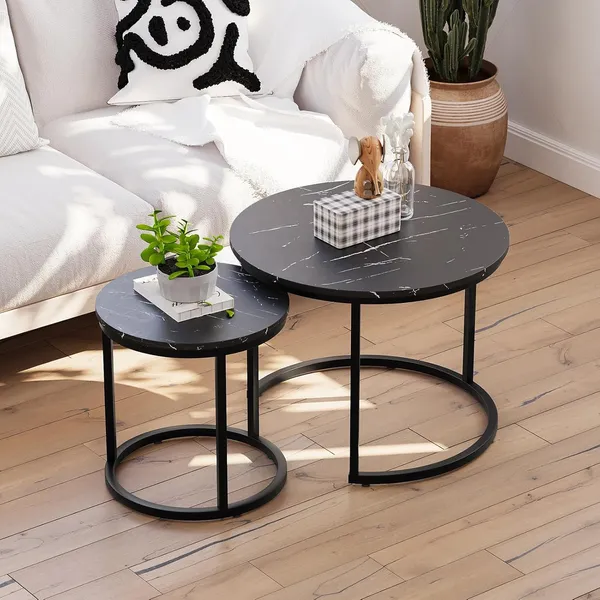 Nesting_Coffee_Table_Set_of_2,_Round_Coffee_Table_Wood_Top_Home_D?cor_Furniture_Round_Side_Coffee_End_Table_Side_Tables_for_Living_Room_Or_Lounge__&__Office.._(Black_(Black))