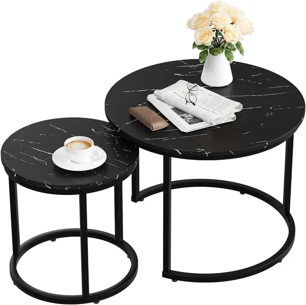 Nesting_Coffee_Table_Set_of_2,_Round_Coffee_Table_Wood_Top_Home_D?cor_Furniture_Round_Side_Coffee_End_Table_Side_Tables_for_Living_Room_Or_Lounge__&__Office.._(Black_(Black))