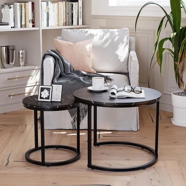 Nesting_Coffee_Table_Set_of_2,_Round_Coffee_Table_Wood_Top_Home_D?cor_Furniture_Round_Side_Coffee_End_Table_Side_Tables_for_Living_Room_Or_Lounge__&__Office.._(Black_(Black))