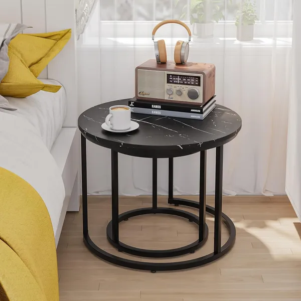Nesting_Coffee_Table_Set_of_2,_Round_Coffee_Table_Wood_Top_Home_D?cor_Furniture_Round_Side_Coffee_End_Table_Side_Tables_for_Living_Room_Or_Lounge__&__Office.._(Black_(Black))