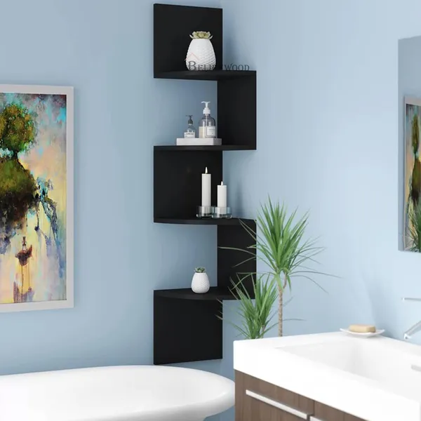 Black_Modern_Wall_Corner_|_Zig_Zag_Wall_Corner_Hanging_Shelf