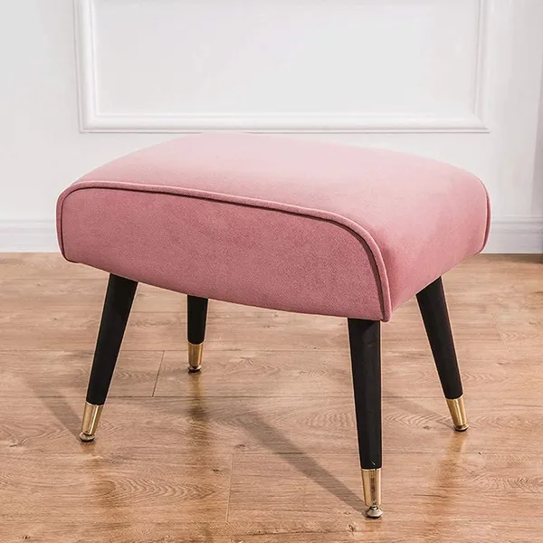 Modren_Ottman_|_Footrest_for_Living_Room_Home__&__Office_|_Bench_Seat_Stool_Fabric_Velet,_Shoe_Change_Bench,_(Pinck)