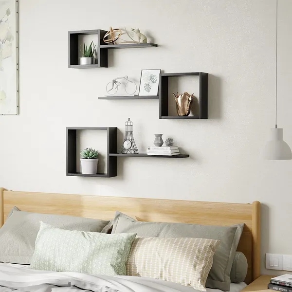 Wooden_Wall_Shelf_Modern_Wall_Mount_Floating_Cube_Shelves,_Set_of_6,_Decor_Cube_Shelves_Display_for_Photos,Plants,Rustic_Shelves_for_Living_Room_Home_&_Office_(Black)