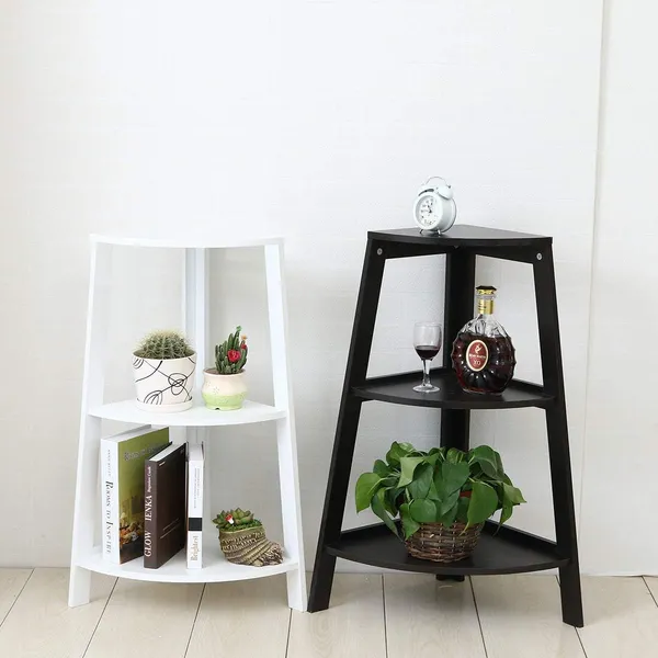 White_Modern_3-Tier_Corner_Ladder_Shelf_|_Space-Saving_Bookcase_and_Storage_Solution