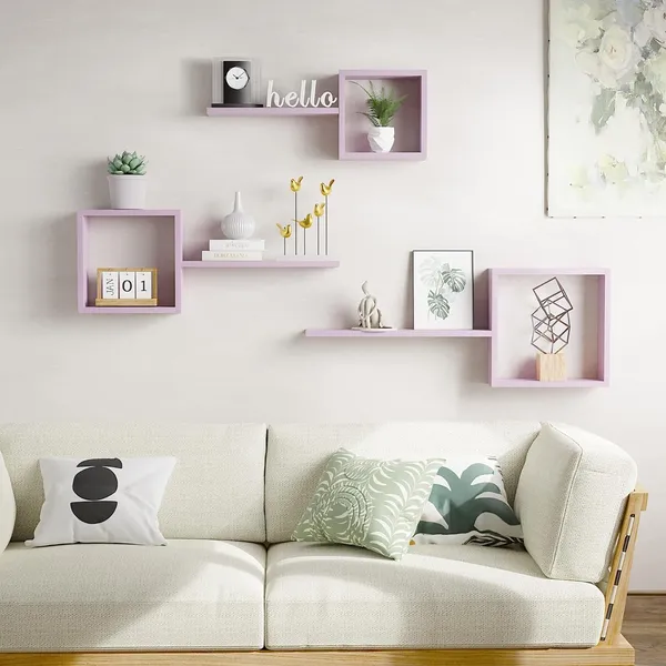 Wooden_Wall_Shelf_Modern_Wall_Mount_Floating_Cube_Shelves,_Set_of_6,_Decor_Cube_Shelves_Display_for_Photos,Plants,Rustic_Shelves_for_Living_Room_Home_&_Office_(Pink)