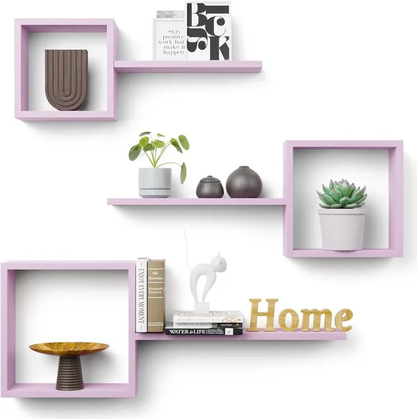 Wooden_Wall_Shelf_Modern_Wall_Mount_Floating_Cube_Shelves,_Set_of_6,_Decor_Cube_Shelves_Display_for_Photos,Plants,Rustic_Shelves_for_Living_Room_Home_&_Office_(Pink)