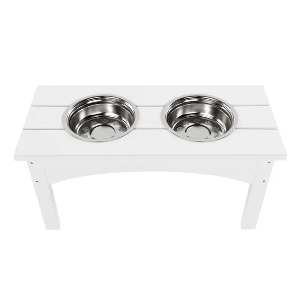 Double_Elevated_Feeder_Wooden_Large_Dog_Food_Dinner_pet_Stand_Cat_Feeder_Stand_with_2_Stainless_Steel_Small_Bowls__&__Wooden_Stand_Made_by_Handmade_(White)