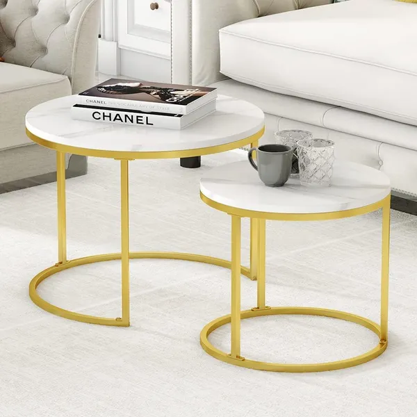 Nesting_Coffee_Table_Set_of_2,_Round_Coffee_Table_Wood_Top_Home_D?cor_Furniture_Round_Side_Coffee_End_Table_Side_Tables_for_Living_Room_Or_Lounge__&__Office.._(Golden_(White))