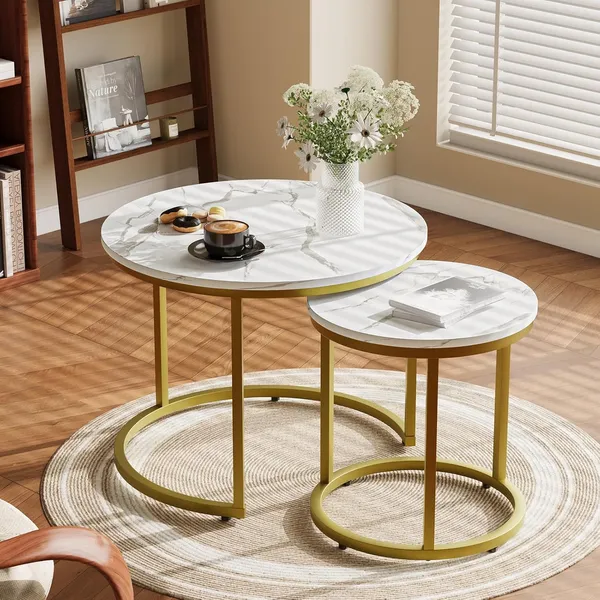 Nesting_Coffee_Table_Set_of_2,_Round_Coffee_Table_Wood_Top_Home_D?cor_Furniture_Round_Side_Coffee_End_Table_Side_Tables_for_Living_Room_Or_Lounge__&__Office.._(Golden_(White))