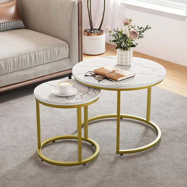 Nesting_Coffee_Table_Set_of_2,_Round_Coffee_Table_Wood_Top_Home_D?cor_Furniture_Round_Side_Coffee_End_Table_Side_Tables_for_Living_Room_Or_Lounge__&__Office.._(Golden_(White))