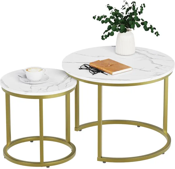 Nesting_Coffee_Table_Set_of_2,_Round_Coffee_Table_Wood_Top_Home_D?cor_Furniture_Round_Side_Coffee_End_Table_Side_Tables_for_Living_Room_Or_Lounge__&__Office.._(Golden_(White))