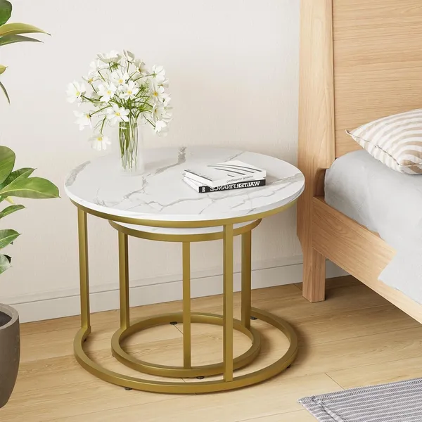 Nesting_Coffee_Table_Set_of_2,_Round_Coffee_Table_Wood_Top_Home_D?cor_Furniture_Round_Side_Coffee_End_Table_Side_Tables_for_Living_Room_Or_Lounge__&__Office.._(Golden_(White))