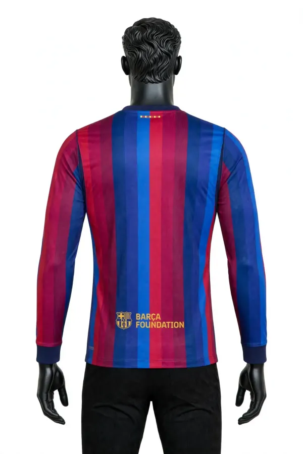 Barca_Home_Long_Sleeve_Soccer_Solid_Jersey_2026/27_[Pre_Order]