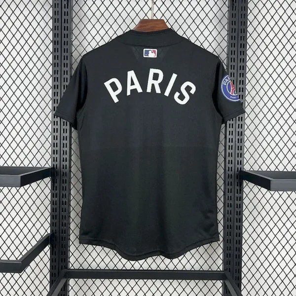 PSG_Black_Baseball_Special_Edition_Jersey_2025/26_Slim_Fit_Athletic_Jersey