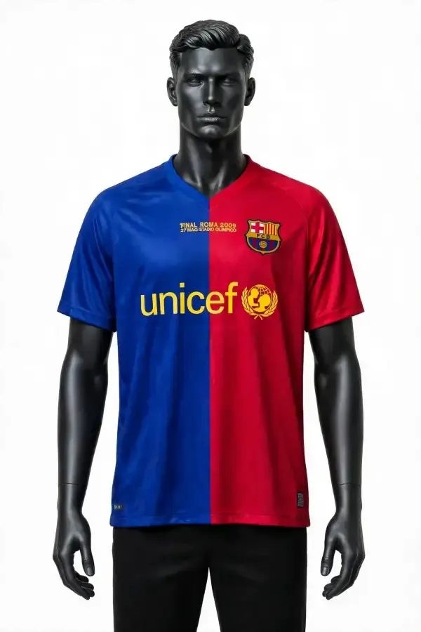 MESSI_#10_Barca_Home_2008/09_Half_Sleeve_Soccer_Solid_Jersey_(Pre-Order)