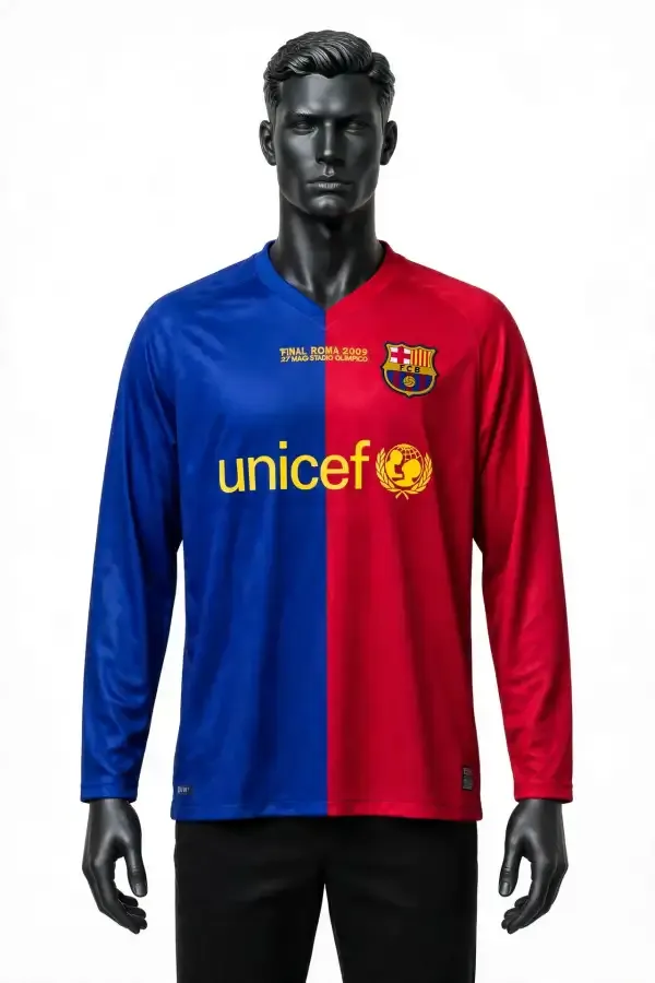 2008/09_Barca_Home_Long_Sleeve_Soccer_Jersey