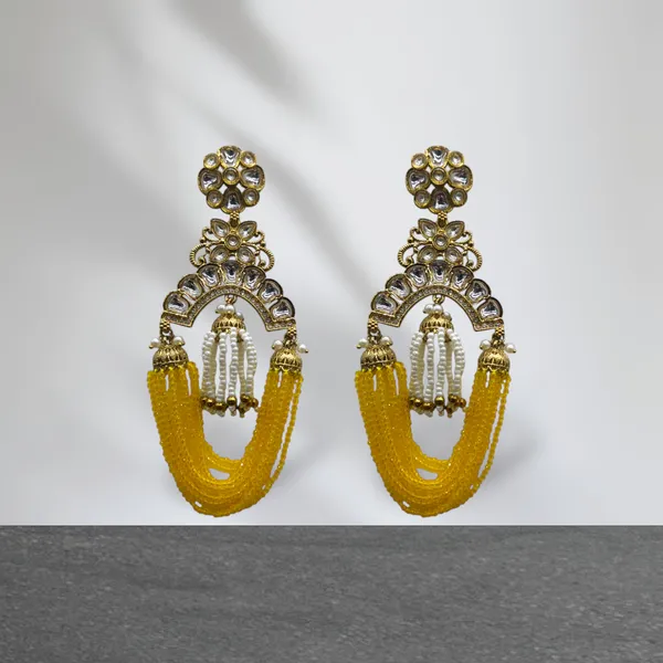 Yellow_Zinc_&_Copper_Stylish_&_Fancy_Earring_For_Women