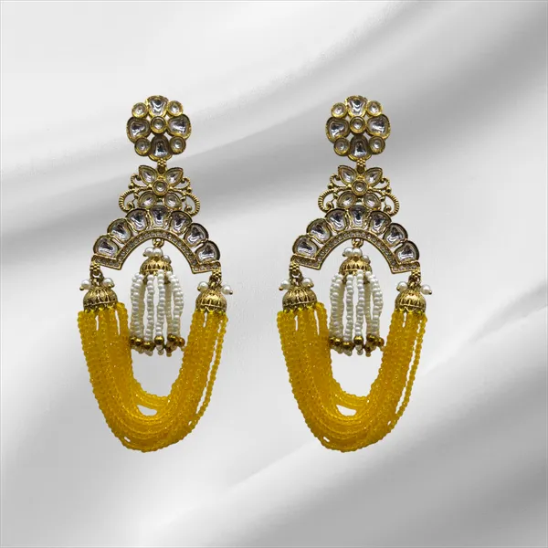 Yellow_Zinc_&_Copper_Stylish_&_Fancy_Earring_For_Women