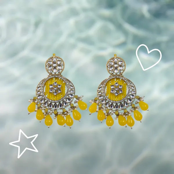 Yellow_Zinc_&_Copper_Stylish_&_Fancy_Earring_For_Women